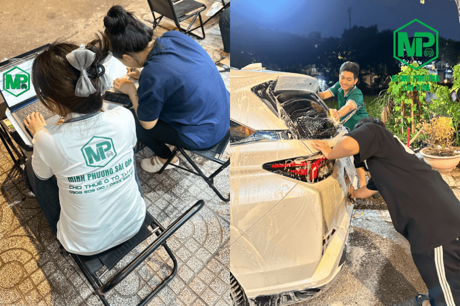 Chuẩn bị xe trước khi giao khách tại MPSG