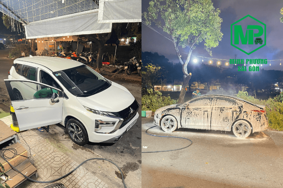 Vệ sinh xe trước khi bàn giao cho khách mới tại MPSG