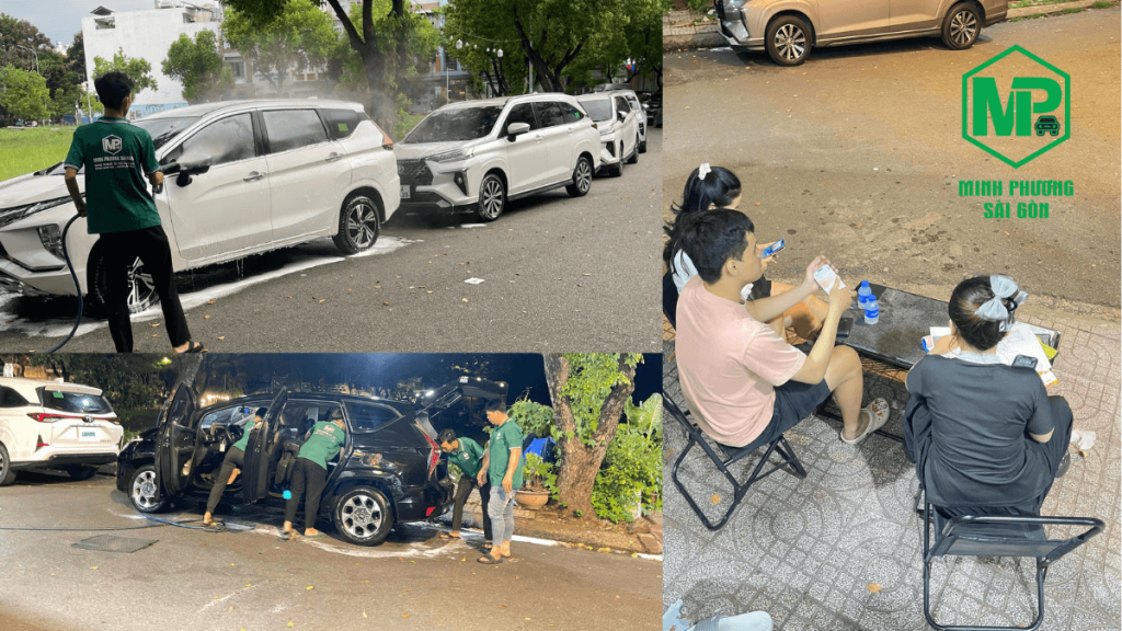 Khách hàng làm hợp đồng thuê xe tại MPSG