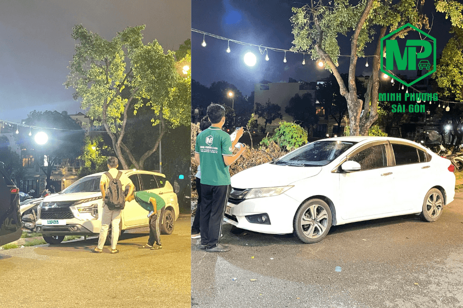 kiểm tra xe cùng khách sau khi hoàn thành chuyến đi tại MPSG