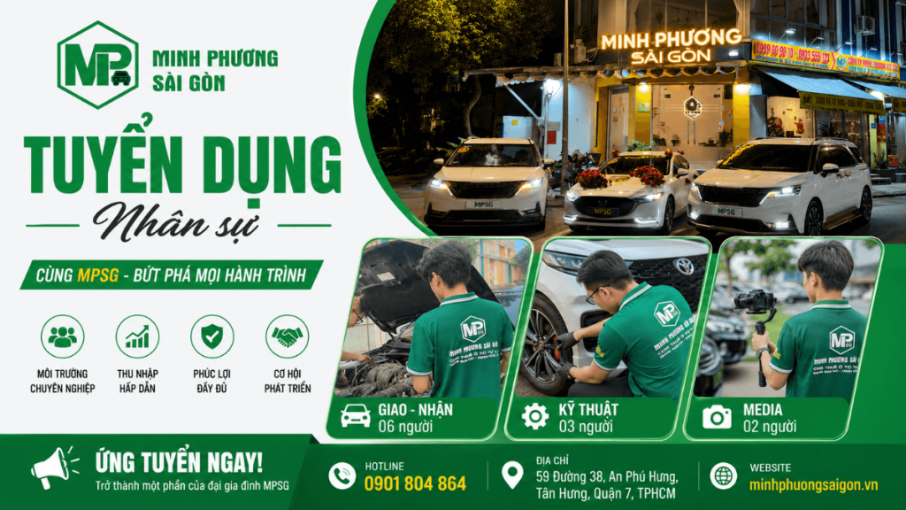 MPSG tuyển dụng nhân viên giao nhận xe tại TP.HCM