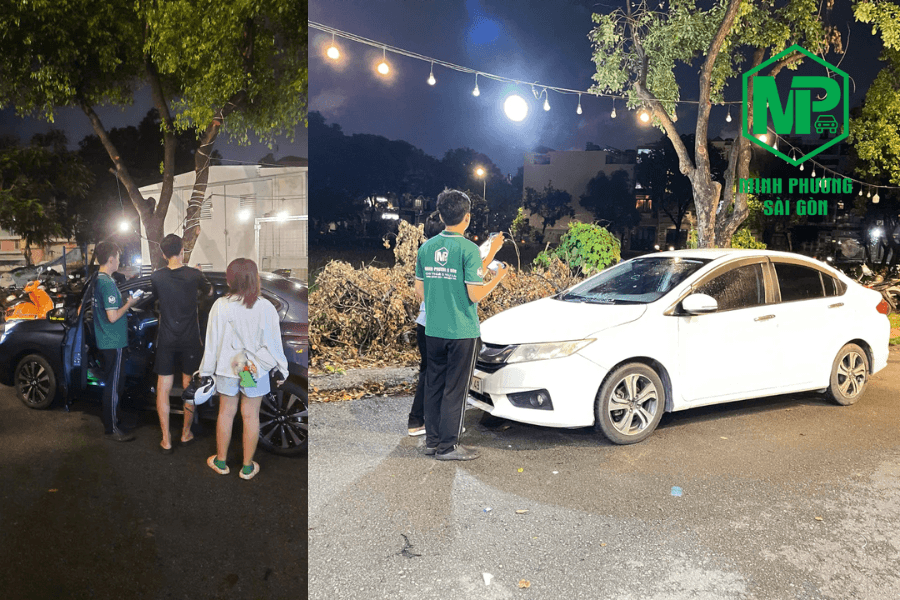 Nhận viên MPSG kiểm tra xe khi khách hoàn thành chuyến đi