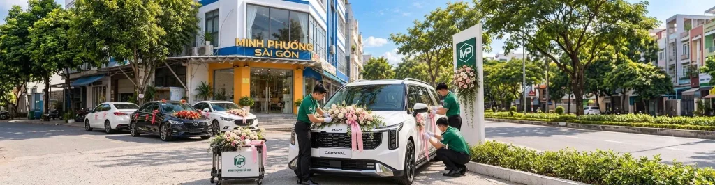 background trang chủ xe hoa - xe cưới
